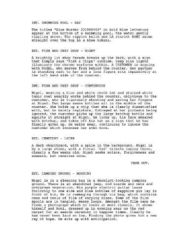 Blue Murder Screenplay