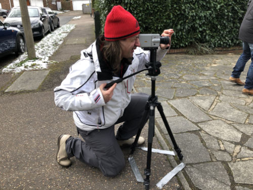 Alex Sultoon with Super 8 camera