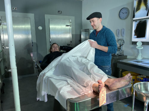 Marco Petrucco and Marcus in mortuary